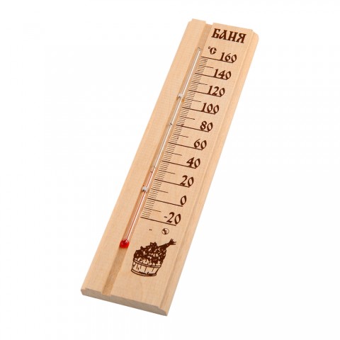 Термометр для бани и сауны в блистере "Баня" 295*55*15 мм, арт. 27010